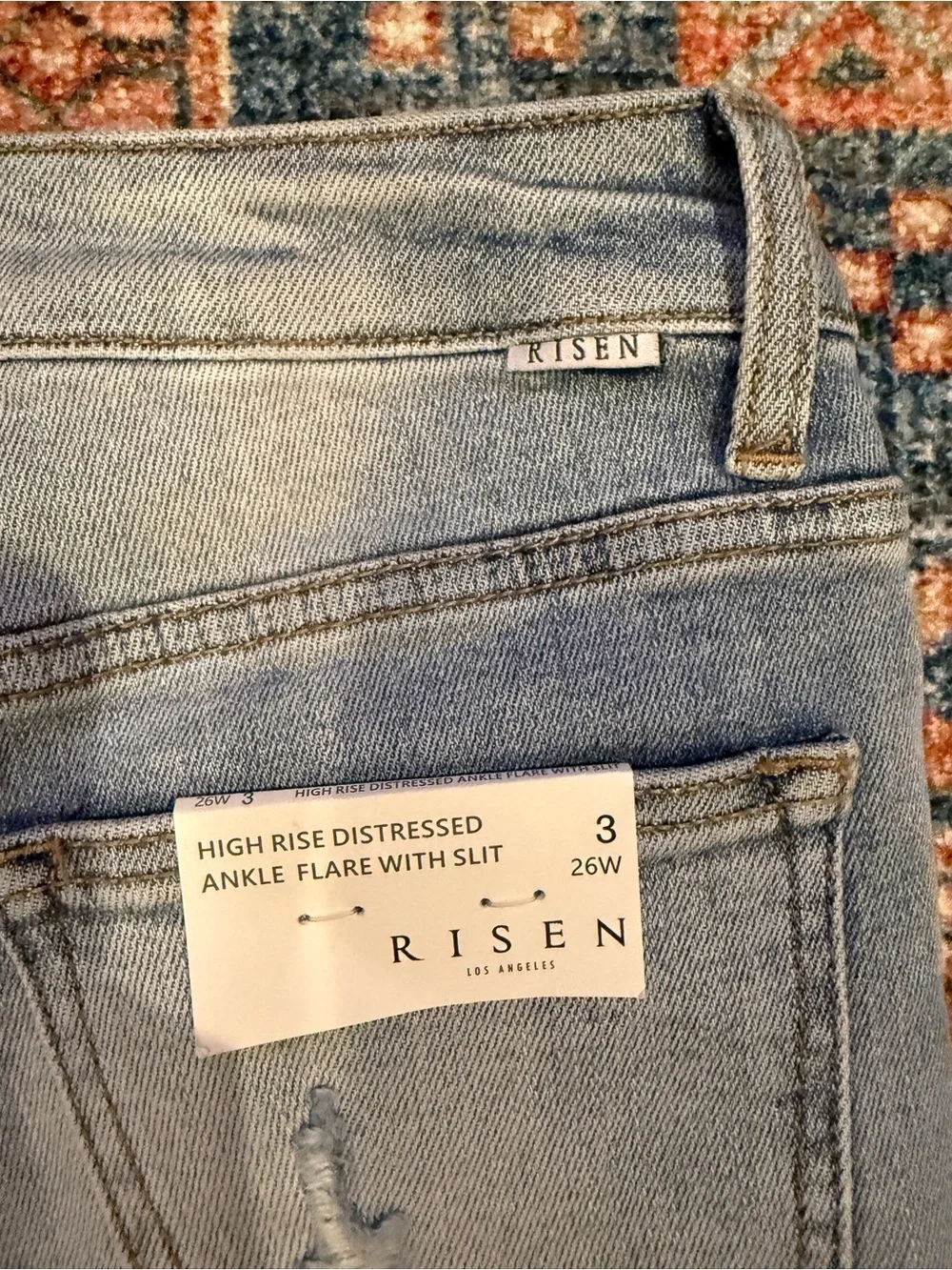 Distressed Light Blue Women's Flared Jeans
